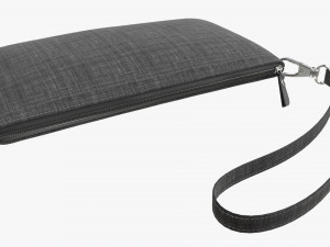 Fabric Wallet for Women with Wrist Strap Model 3D