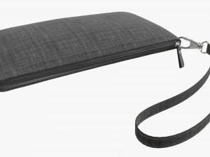 Fabric Wallet for Women with Wrist Strap 3D Model