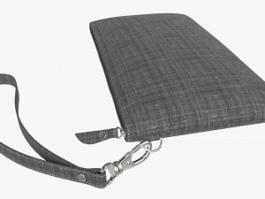 Fabric Wallet for Women with Wrist Strap Model 3D