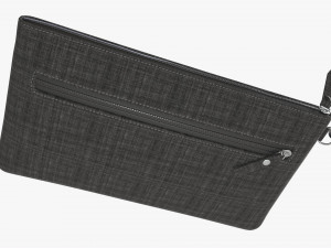 Fabric Wallet for Women with Wrist Strap Model 3D