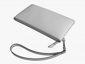Fabric Wallet for Women with Wrist Strap 3D Model