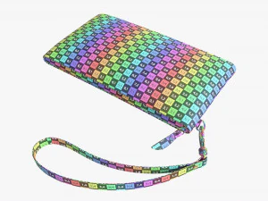 Fabric Wallet for Women with Wrist Strap 3D Model