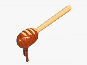 허니 스푼 드리퍼와 허니 3D 모델