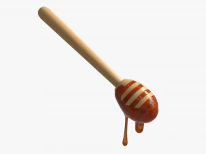 Honey Spoon Dripper with Honey 3D Model