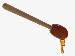Honey Spoon Dripper with Honey 3D Model