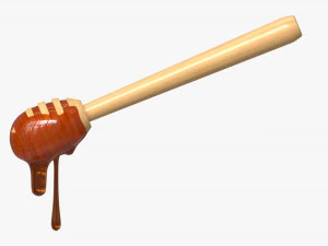 Honey Spoon Dripper with Honey 3D Model