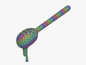 Honey Spoon Dripper with Honey 3D Model