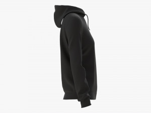 Hoodie for Women Mockup 01 Black 3D Модель