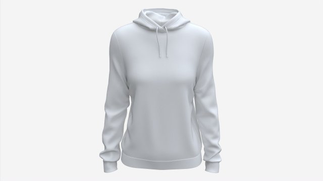 Hoodie for Women Mockup 01 White Model 3D .c4d .max .obj .3ds .fbx .stl .blend 