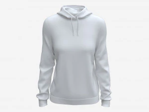 Толстовка женская Mockup 01 Белая 3D Модель