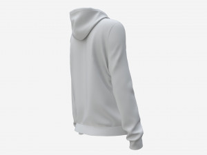 Hoodie for Women Mockup 01 White Model 3D