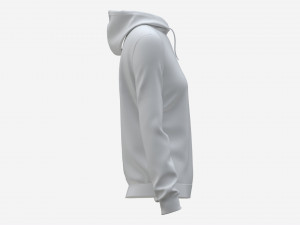 Hoodie for Women Mockup 01 White Model 3D