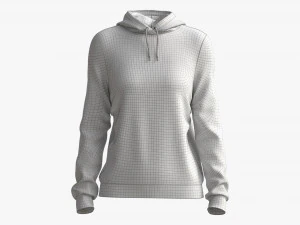 Hoodie for Women Mockup 01 White 3D Model