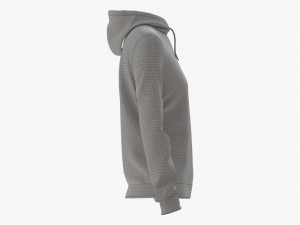 Hoodie for Women Mockup 01 White Model 3D