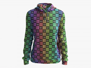 Hoodie for Women Mockup 01 White Model 3D