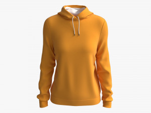 Hoodie for Women Mockup 01 Yellow 3Dモデル
