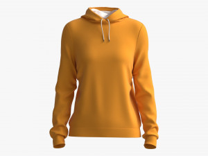 Hoodie for Women Mockup 01 Yellow 3D 模型