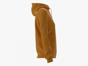 Hoodie for Women Mockup 01 Yellow 3D 模型