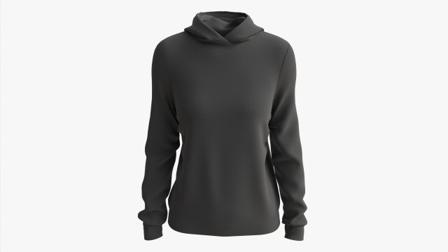 Hoodie for Women Mockup 02 Black Modelo 3D .c4d .max .obj .3ds .fbx .stl .blend 