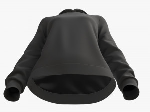 Hoodie for Women Mockup 02 Black Modelo 3D