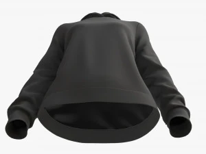 Hoodie for Women Mockup 02 Black 3D Model