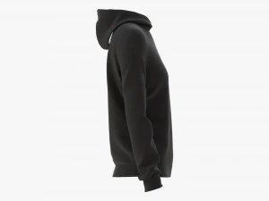 Hoodie for Women Mockup 02 Black 3D Model