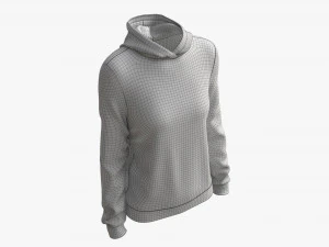 Hoodie for Women Mockup 02 Black 3D Model