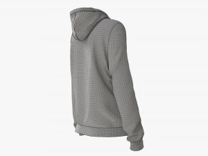 Hoodie for Women Mockup 02 Black 3D Model