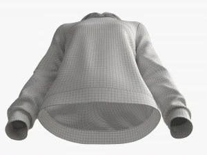Hoodie for Women Mockup 02 Black 3D Model