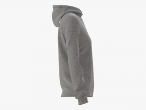 Hoodie for Women Mockup 02 Black Modelo 3D