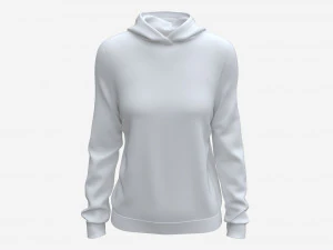 Толстовка женская Mockup 02 Белая 3D Модель