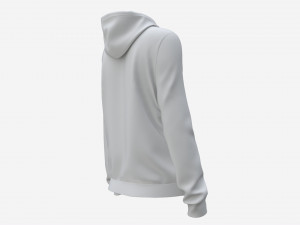Hoodie for Women Mockup 02 White 3D Модель