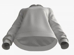Hoodie for Women Mockup 02 White 3D Модель