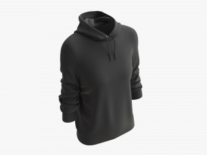 Hoodie for Women Mockup 03 Black 3D 모델
