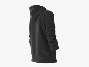 Hoodie for Women Mockup 03 Black 3D 모델