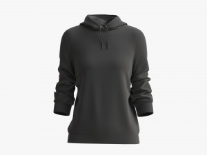 Hoodie for Women Mockup 03 Black 3D 모델