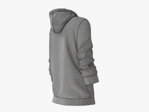 Hoodie for Women Mockup 03 Black 3D 모델