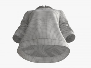 Hoodie for Women Mockup 03 Black 3D 모델