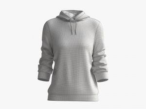 Hoodie for Women Mockup 03 Black 3D 모델