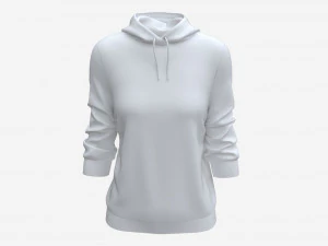 Толстовка женская Mockup 03 Белая 3D Модель