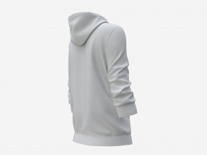 Hoodie for Women Mockup 03 White 3D 모델