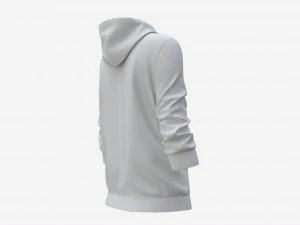 Hoodie for Women Mockup 03 White 3D Model