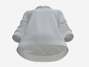 Hoodie for Women Mockup 03 White 3D 모델