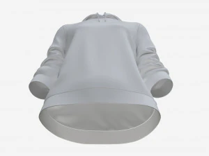 Hoodie for Women Mockup 03 White 3D Model