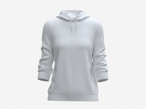 Hoodie for Women Mockup 03 White 3D 모델