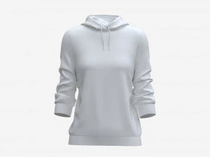 Hoodie for Women Mockup 03 White 3D Model