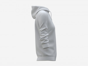 Hoodie for Women Mockup 03 White 3D 모델