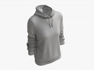 Hoodie for Women Mockup 03 White 3D Model