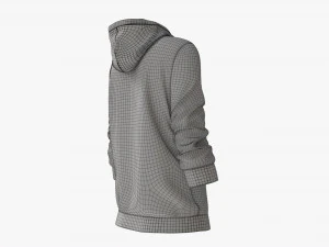 Hoodie for Women Mockup 03 White 3D Model