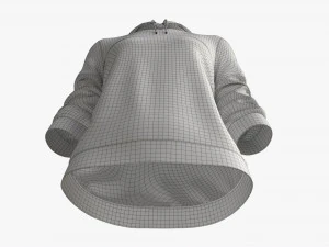 Hoodie for Women Mockup 03 White 3D Model